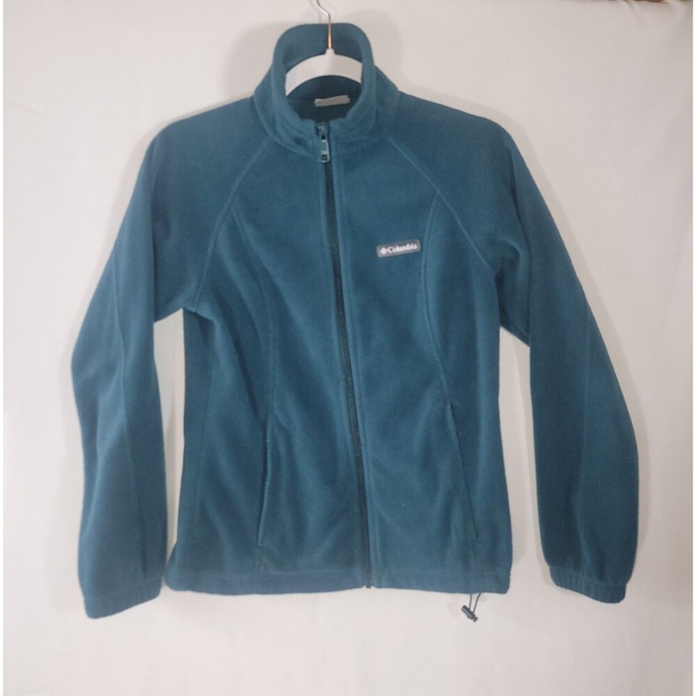 Columbia Benton Springs Full Zip Teal Green Fleece Jacket Women's Size XS Soft
